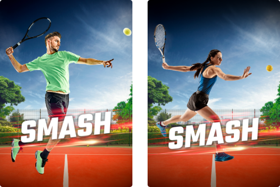 Les 2 posters des programmes tennis FizzUp Smash