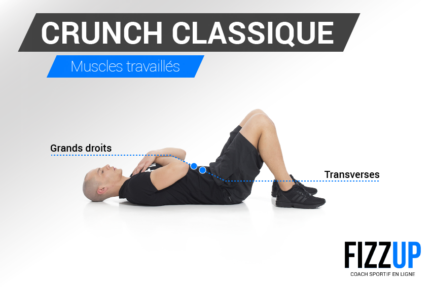 crunch classique muscles sollicités
